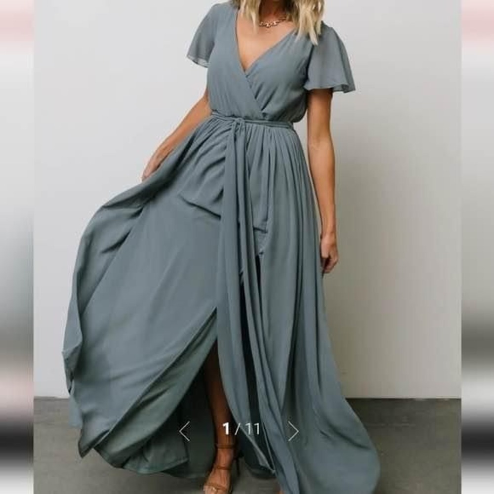 Baltic Born Maxi Dress with Front Leg Slit Elegant Special Occasion Gown